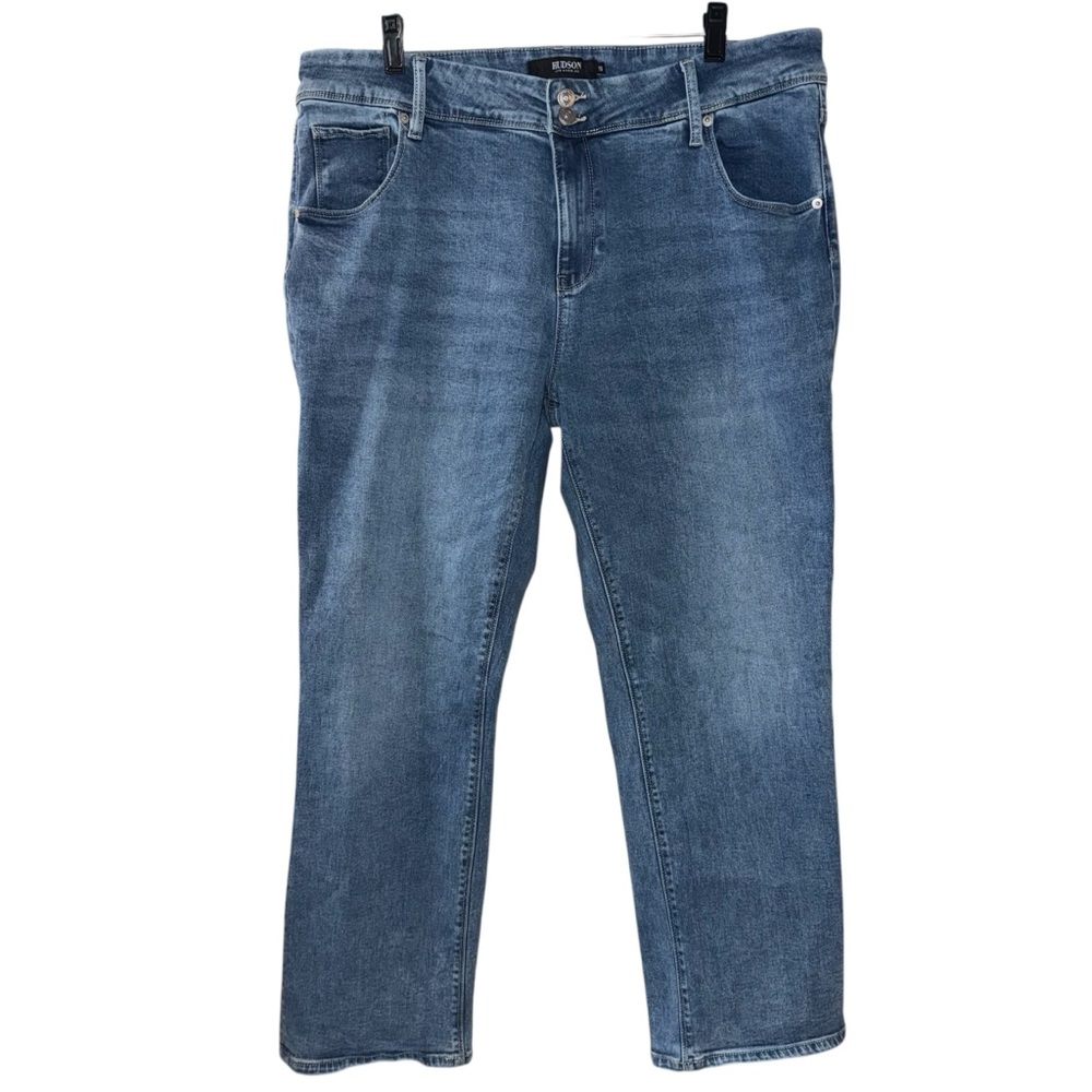 Hudson Jeans women’s Sz 16 Icy Blue Button Straight Leg style H0524-01